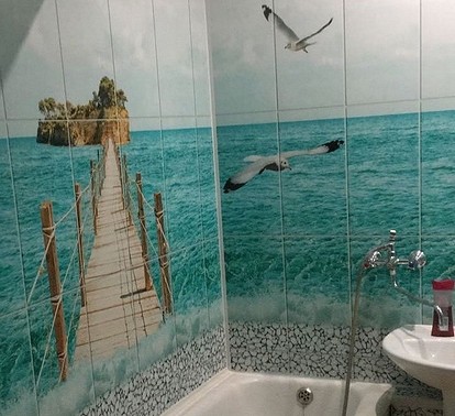 Пластиковые панели для ванной — улучшаем декор в ванной (55 фото)