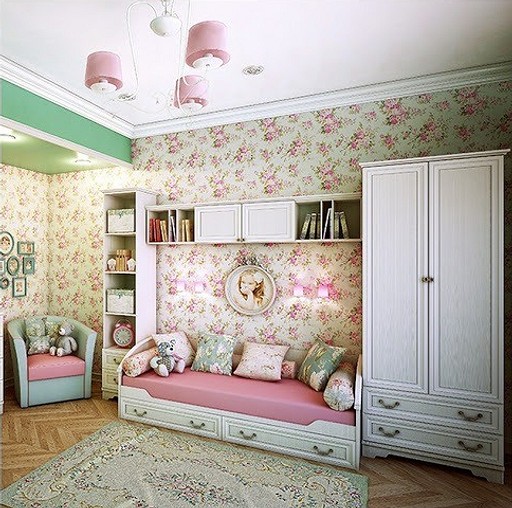 Дизайн комнаты для маленькой дочки и мамы
