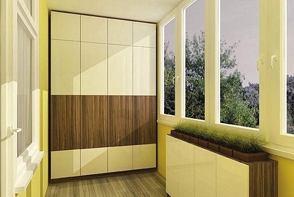 Особенности выбора встроенных шкафов для балкона, существующие варианты