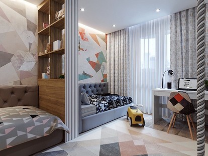 Дизайн 1 комнатной квартиры хрущевки с ребенком