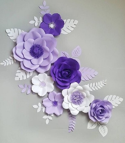 4 простых способа сделать бумажные цветы на стену