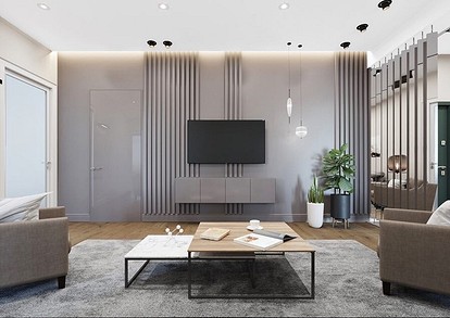 Современный дизайн гостиной комнаты