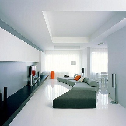 Дизайн гостиной в квартире хай тек (40 фото)