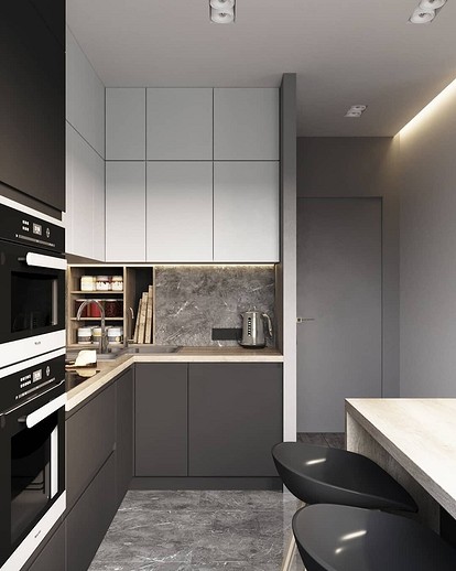 Темный низ светлый верх на кухне — лучшие идеи дизайна на фото реальных интерьеров | SALON