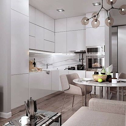 Дизайн кухни-гостиной 15 натяжныепотолкибрянск.рф: фото, интерьеры, планировки, стили
