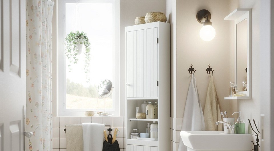 Мебель для ванной ИКЕА - путь к стильной белой ванной комнате. фотографии и вдохновение