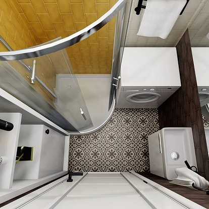 5 советов, которые помогут оформить дизайн ванной комнаты площадью 3 кв.м | VK
