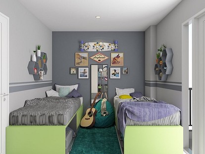 Дизайн маленькой комнаты в общежитии - 73 фото