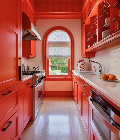 Кухня в красном цвете дизайн (73 фото) - красивые картинки и HD фото