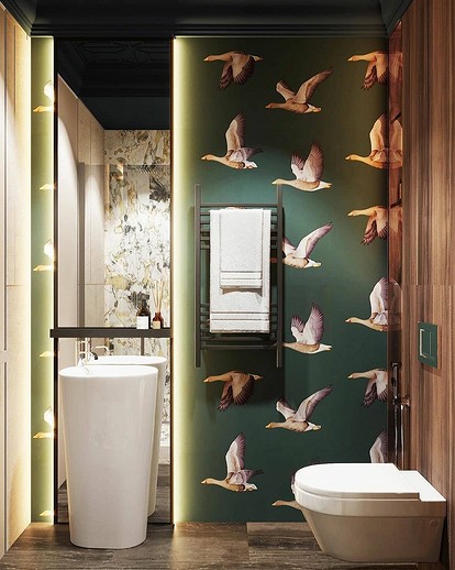 Ванная комната зеленого цвета - 70 фото примеров дизайна