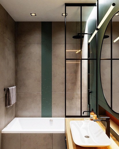 Плитка в дизайне ванной комнаты: стильные идеи