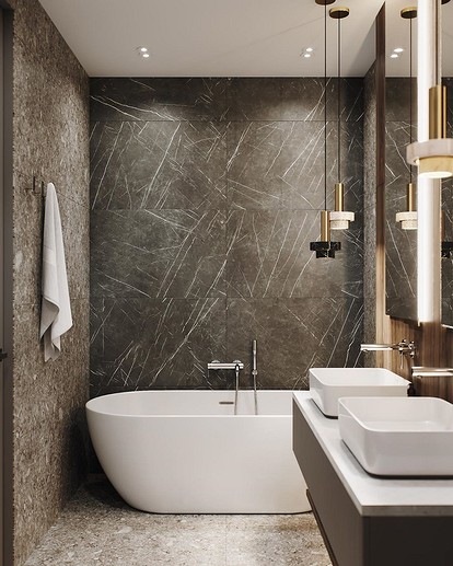 Дизайн ванной комнаты в частном доме: оформляем помещение правильно