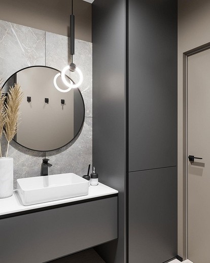Дизайн маленькой ванной комнаты площадью 3 кв.м. (60 фото)