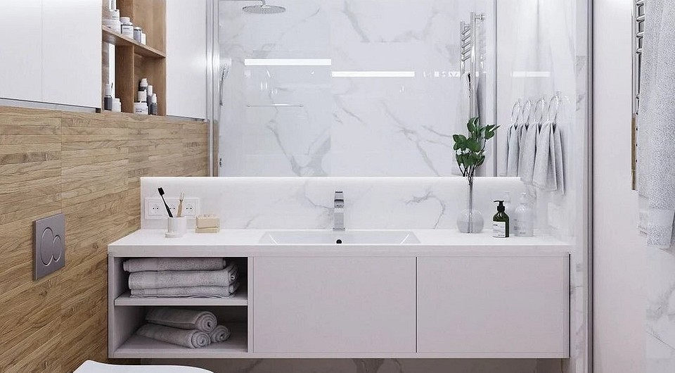 Черно белый интерьер ванной комнаты - подборка фото лучших идей