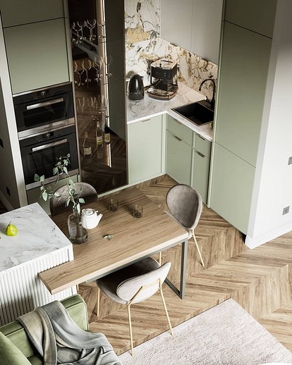 Кухня, совмещенная с гостиной, в частном доме: реальных фото дизайна