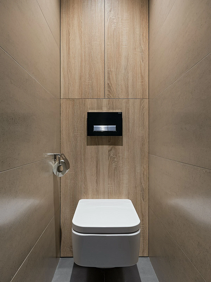 Дизайн туалета маленького размера в панельном доме (Фото)