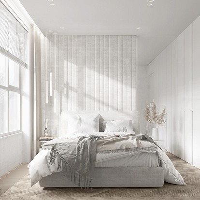 Современная белая спальня