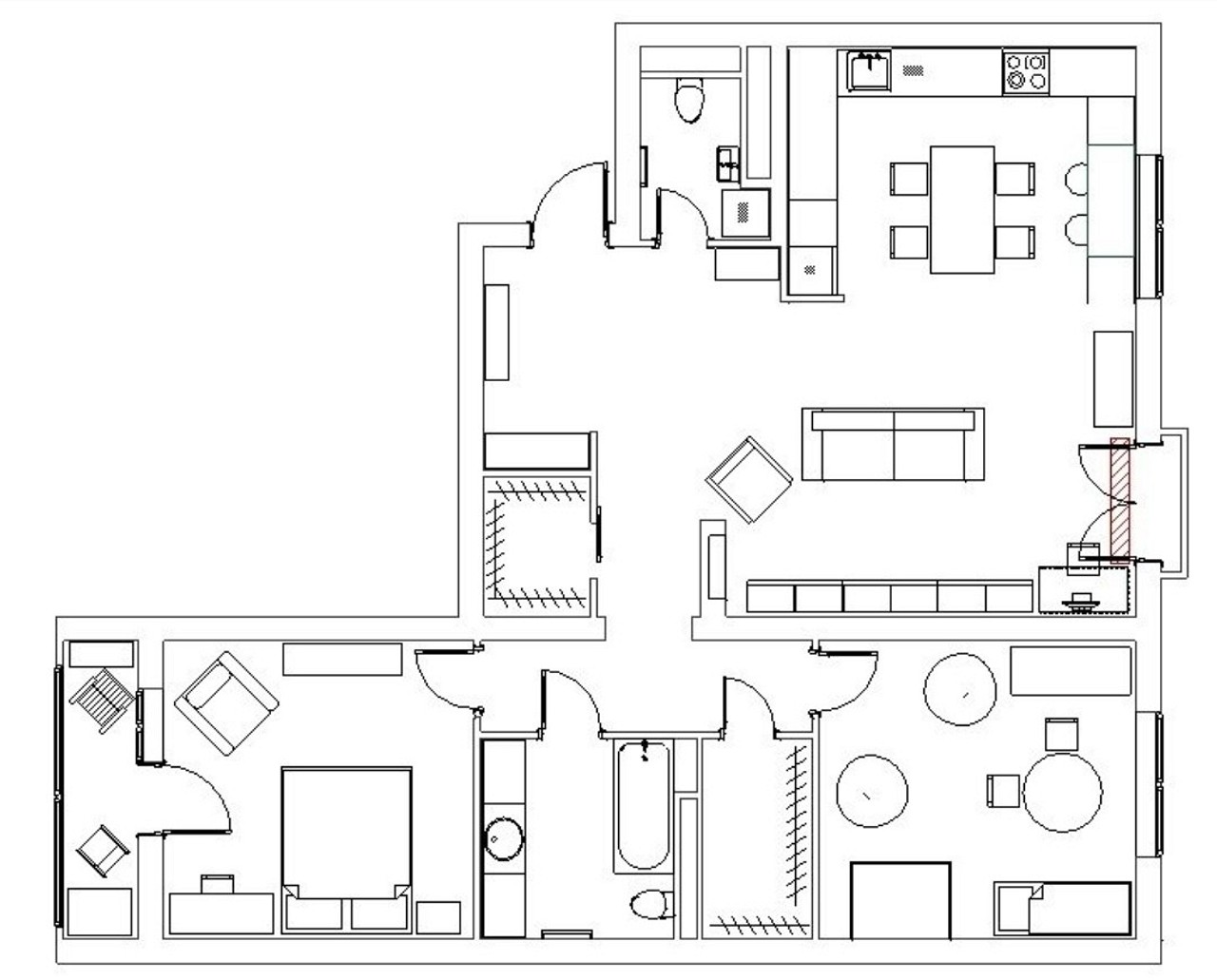 Схематический рисунок квартиры