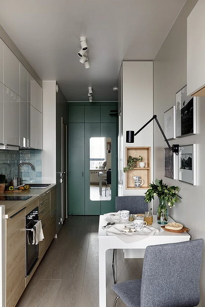 Современный дизайн кухни студии на 70 красивых фото