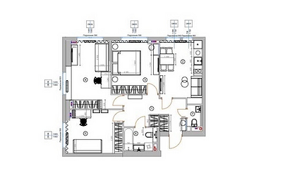 Дизайн трехкомнатных квартир в домах серии П-3