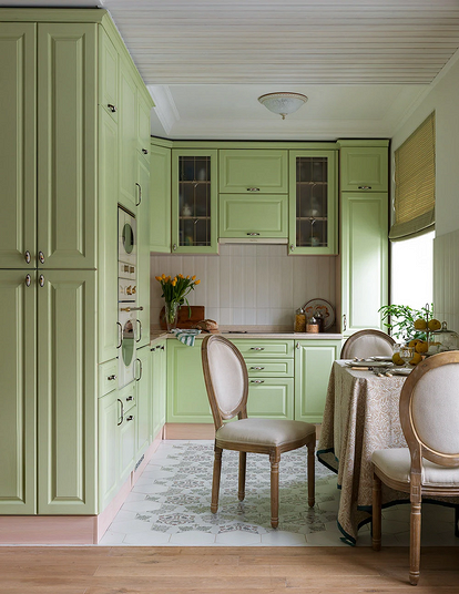 Зеленый цвет в интерьере кухни | Cтатьи о мебели и интерьере