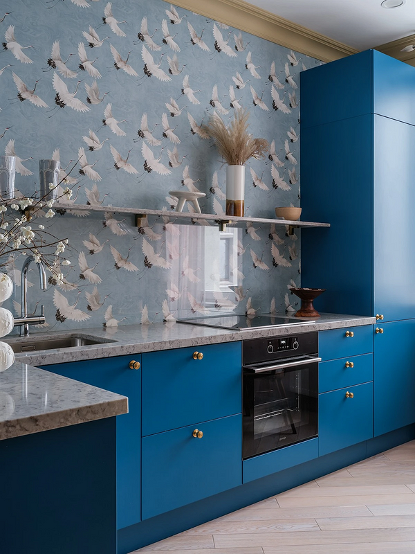 Как правильно оформить кухню в голубом цвете (70+ фото примеров)