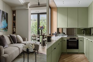 Зеркала, много зелени и ощущение загородного дома: квартира 71 кв. м в районе Патриарших прудов (фото до и после переделки)