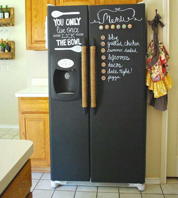 идея для обновления холодильника фото декор