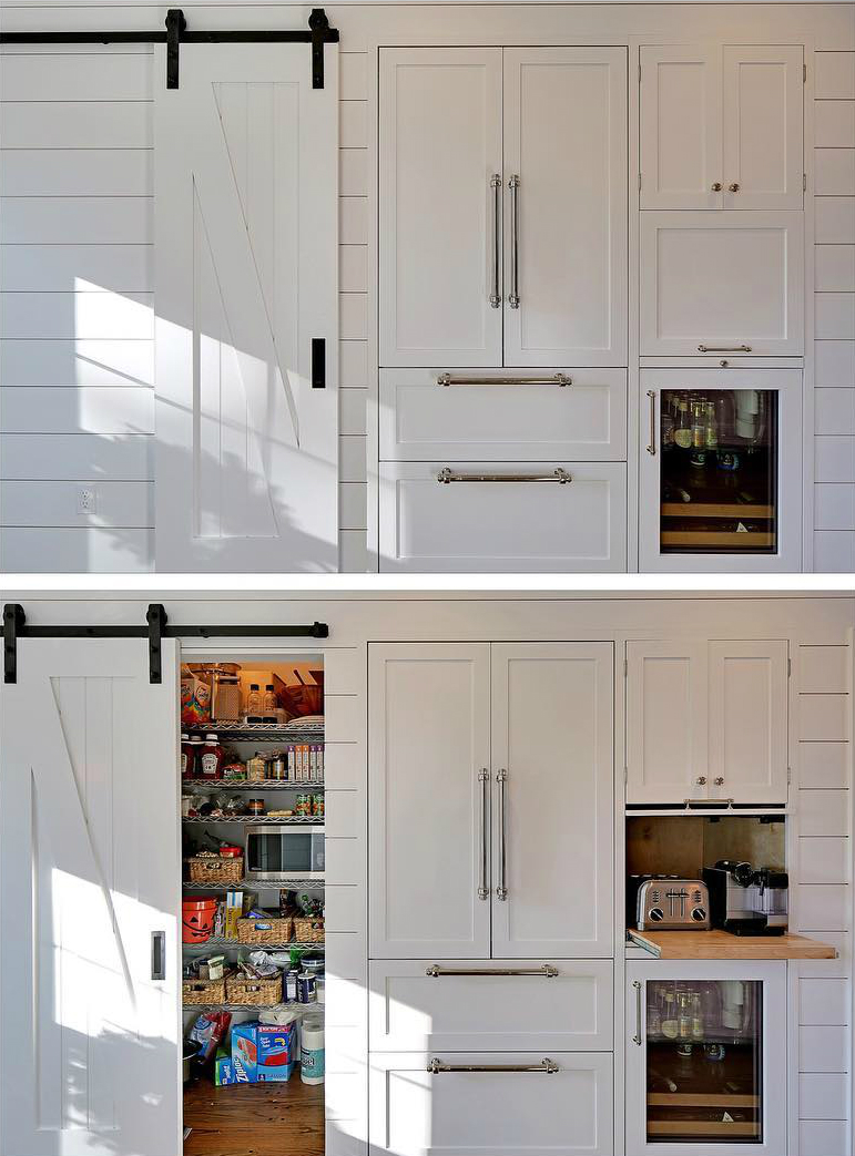 идея дизайн фото холодильник в нише на кухне