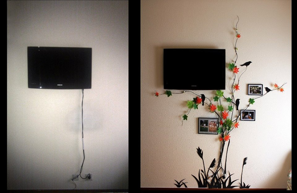 Оформление стены с телевизором – примеры, идеи, советы